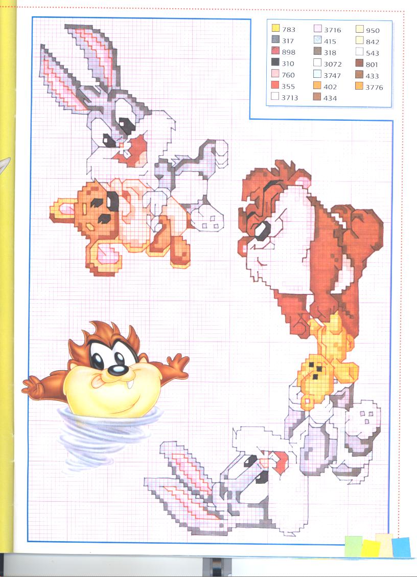 Schema punto croce Baby looney tunes1